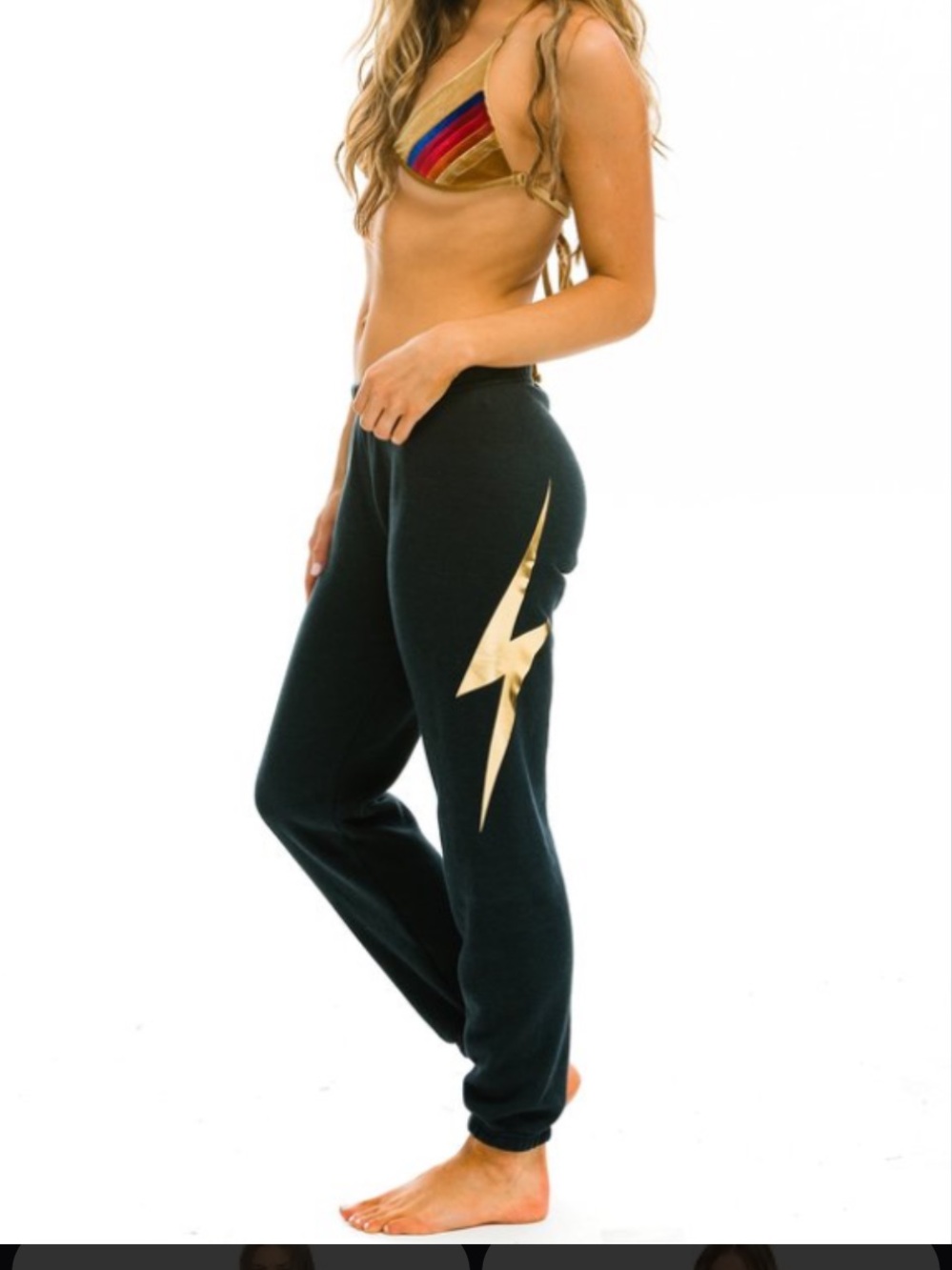 Aviator Nation joggers  charcoal  lightening bold small